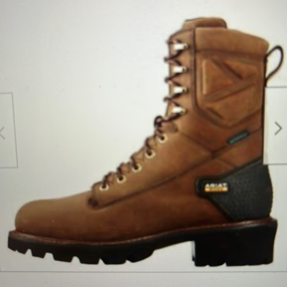 Ariat work boots Powerline 8inch Mens brown 10018563 Waterproof Vibram outsoles